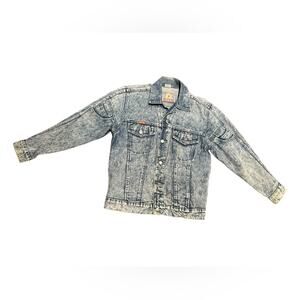 Vintage Ruffini Women’s Size Medium Acid Washed Jean Jacket Unique PocketSleeves